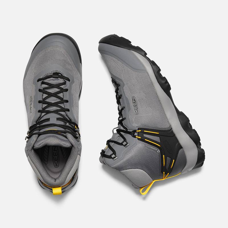 Keen Venture Vent Wanderstiefel Herren DE-34718 Steel Grey/Keen Yellow - Keen Herrenschuhe Grau